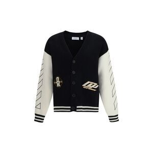 Off-White Men Star Logo Diagonal Varsity Cardigan